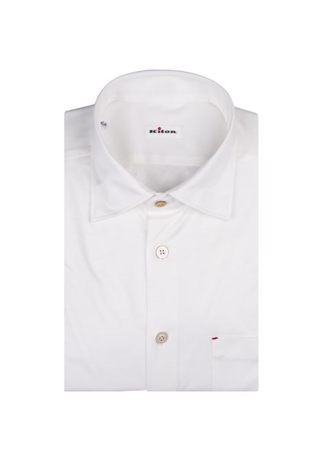 White Jersey Nerano Shirt KITON | UMCNERK06R4912/04J