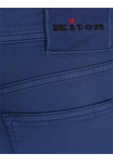 Blue Stretch Cotton Denim Slim Fit Jeans KITON | UPNJSMK0601F02/001