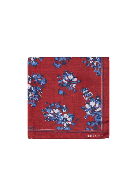 Red Pocket Handkerchief With Floral Fantasy KITON | UPOCHCK0712F07/004