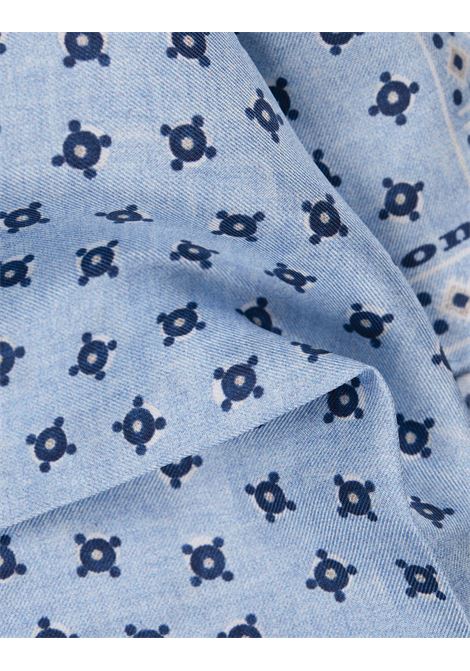 Light Blue Pocket Handkerchief With Micro Pattern KITON | UPOCHCK0712F11/003