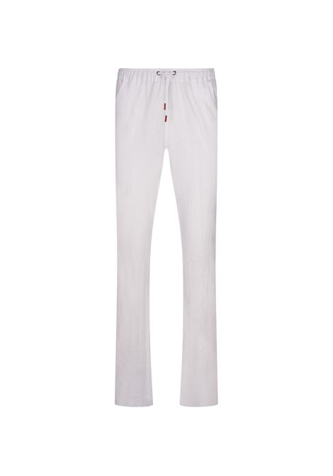 Pantaloni Pull-On Comfort In Lino Bianco KITON | UPSHORLH0928601/007