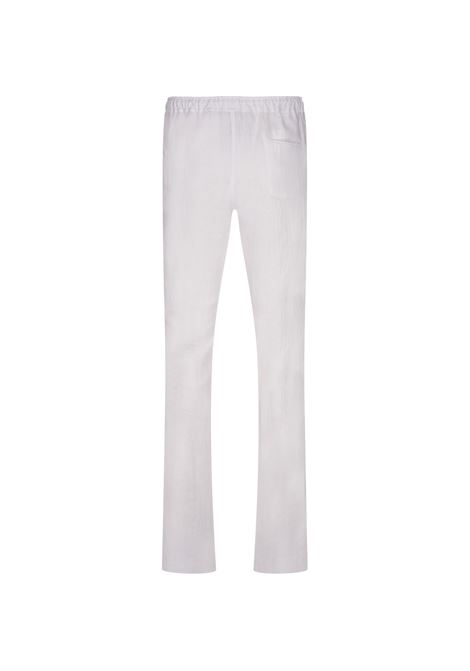 Pantaloni Pull-On Comfort In Lino Bianco KITON | UPSHORLH0928601/007