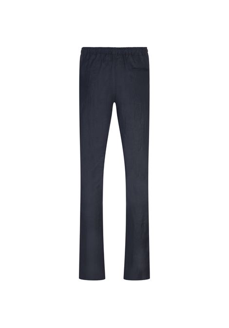 Pantaloni Pull-On Comfort In Lino Blu Navy KITON | UPSHORLH0928617/003