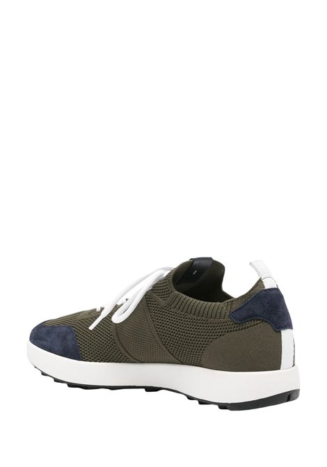 Military Green Mesh Lace-Up Sneakers KITON | USSA031N0121704/009