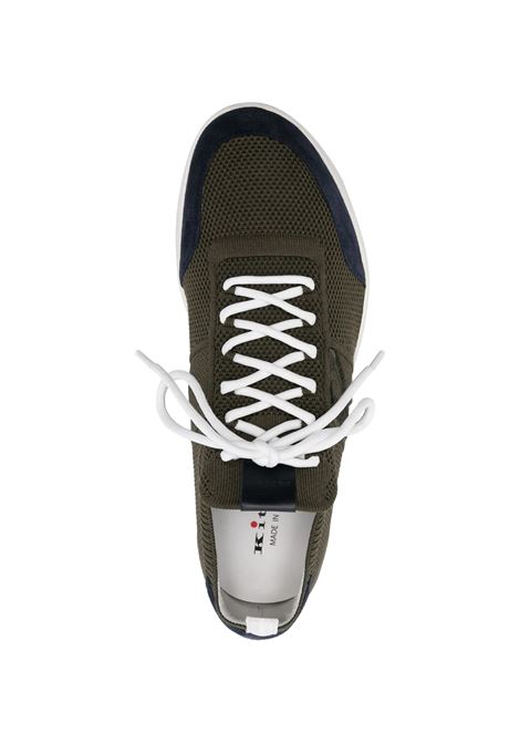 Military Green Mesh Lace-Up Sneakers KITON | USSA031N0121704/009