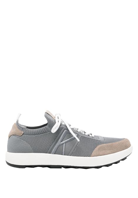 Grey Mesh Lace-Up Sneakers KITON | Sneakers | USSA031N0121716/003