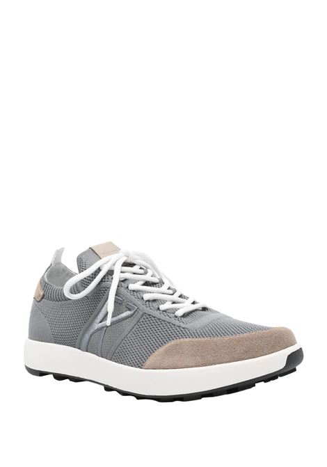 Sneakers Stringate In Mesh Grigio KITON | USSA031N0121716/003