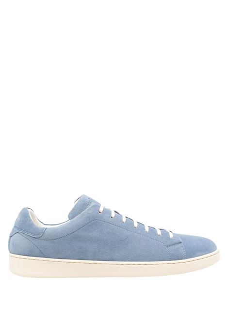 Light Blue Suede Lace-up Sneakers KITON | Sneakers | USSA067N0118403/007