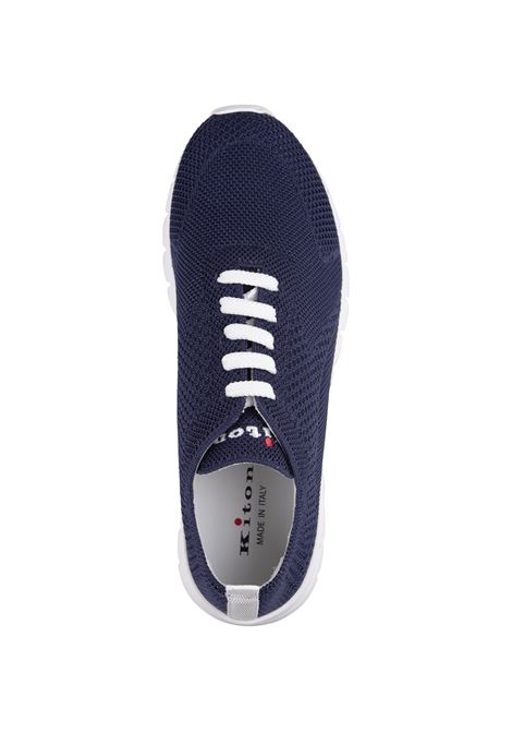 Navy Blue Knitted Running FIT Sneakers KITON | USSFITSN0080902/0ED