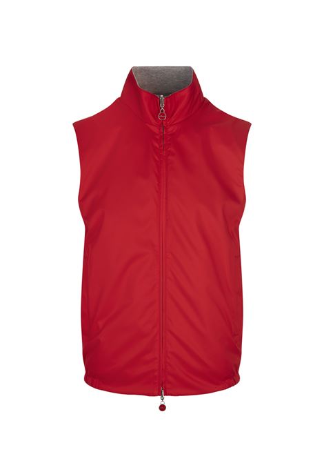 Smanicato Reversibile In Rosso e Grigio KITON | UW2060V0830F05/000