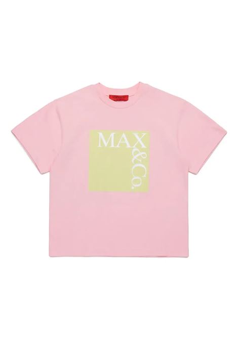 T-Shirt Icona Con Logo In Rosa e Giallo MAX&CO. KIDS | T-Shirts | MX0005-MX057MX30A