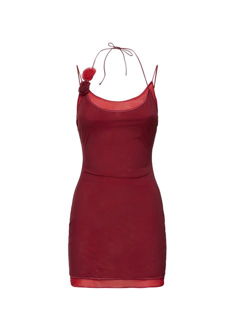 Mini Abito Merlot In Mesh Rosso OSEREE | FDS250-MESHMERLOT-RED