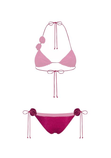 Roses Microkini In Fuchsia Lurex OSEREE | FTS249-LUREXFUXIA