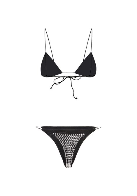 Bikini Crystal Nero OSEREE | GTS250-MESHBLACK