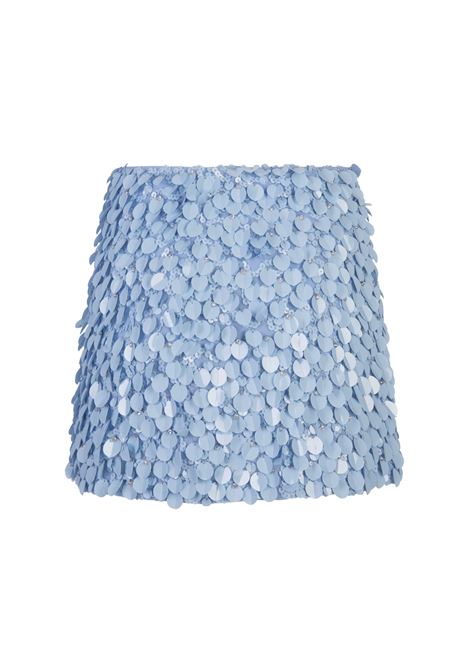 Minigonna Full Pailettes Azzurra PAROSH | GENIAL-D630601078