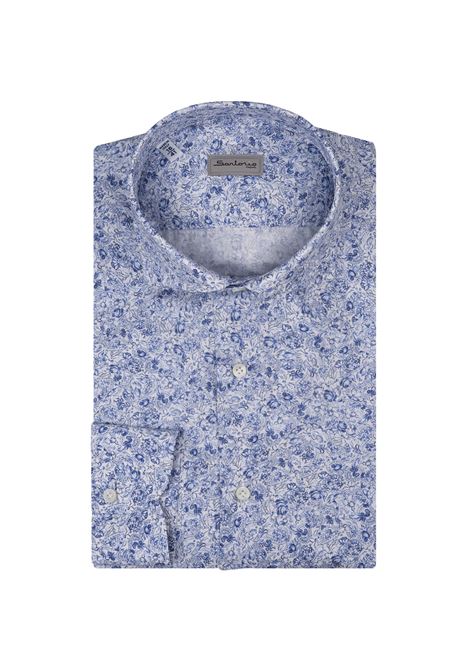 Camicia In Cotone Stampato Blu SARTORIO | SCCSH447102